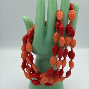 Fruit Salad Vintage Plastic Long Necklace